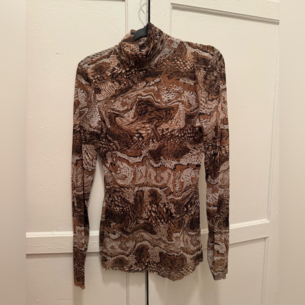 Ganni sheer turtleneck